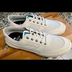 White Sperry Topsiders Soletide Mens Size 12 Like New